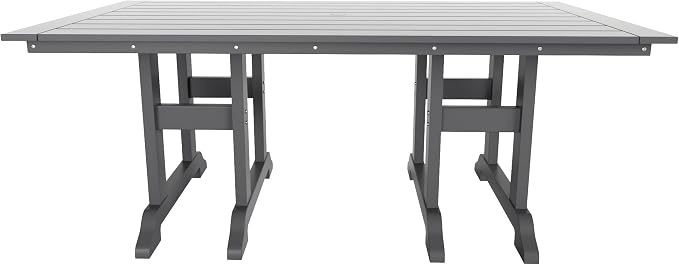 HDPE Laguna 38" X 73" Rectangular Dining Table,Gray