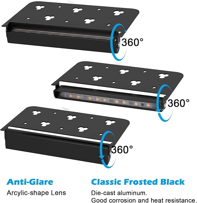7inch Retaining Wall Lights 3W LED Hardscape Paver Lighting,2700K Soft White Waterproof Outdoor Step Lights,12V AC/DC Low Voltage Landscape Lighting-12Packs
