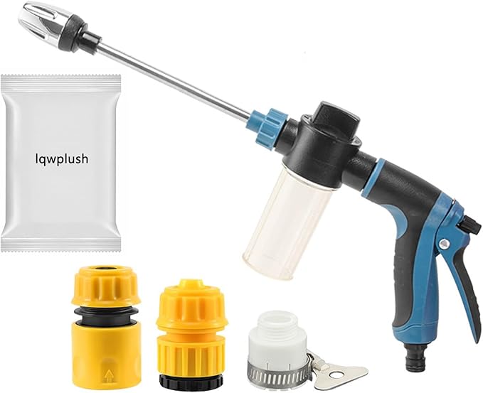 Hose Hawk Pro Pressure Washer Gun Professional Water Handheld Power Washer Gun with 360° Rotating Nozzless, 4 Spray Modes Multi Function for Cleaning Yard Car Driveways (Blue)