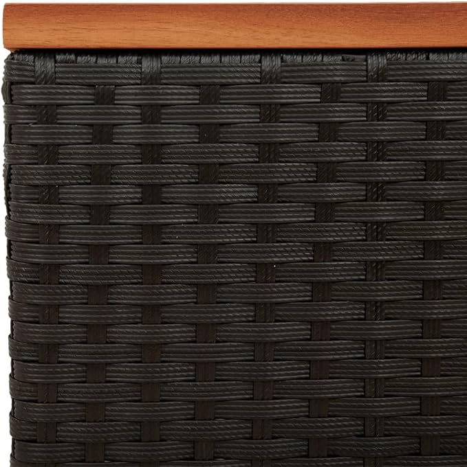 vidaXL Garden Side Table Black and Brown