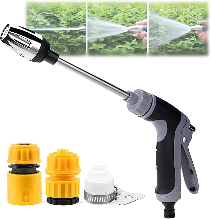 WaterBlitz Pressure Washer, WaterBlitz High Pressure Water Gun, High and Portable Pressure Washer, With 360° Rotating for Three Spray Modes (Water Gun + Connector)