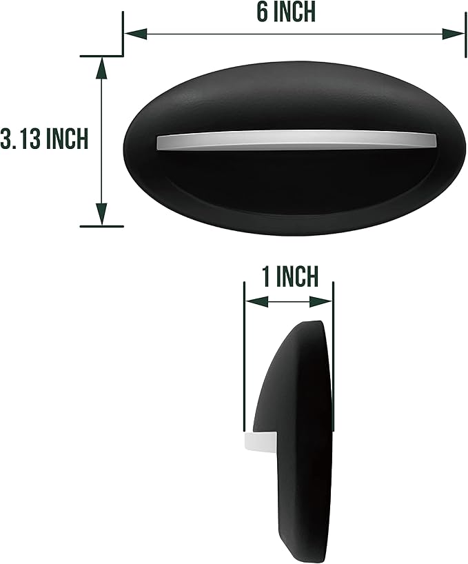 GKOLED 2-Pack Low Voltage LED Oval Riser Step Light, Landscape Stair Lights, 2W 40Lumen, 9-15V AC/DC, 2700K, Die-cast Aluminum, Powder Coated Finish, Matte Black, IP65 Waterproof for Outdoor