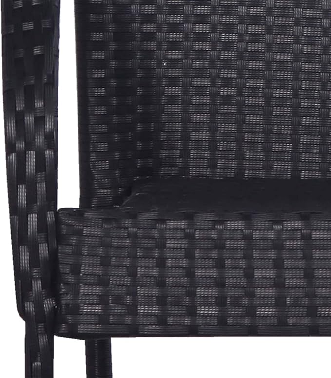 3 Piece Patio Dining Set, Outdoor Sofa Sets Sectional Sofa Patio Conversation Set Front Porch Furniture for Piazza Garden Poolside Negotiation Area Black