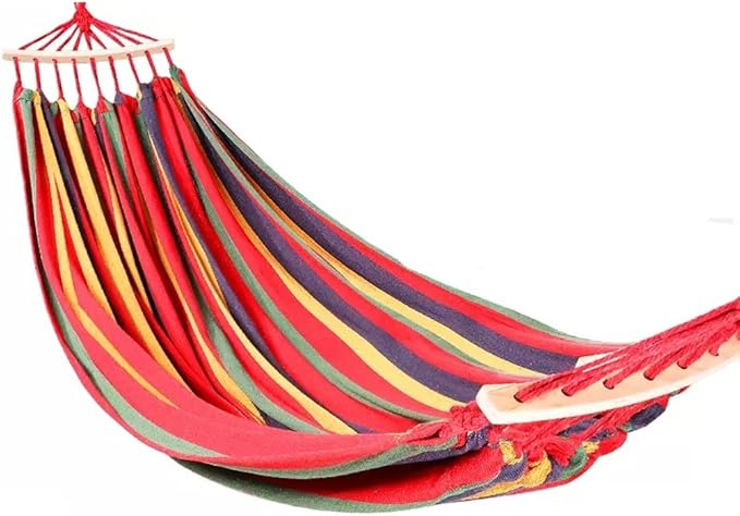 Outdoor Hammock Anti-Rollover Travel Camping Portable Hammock Hanging Chair Outdoor Portable Camping Travel Equipment (Color : Red, Size : 200 * 150cm)