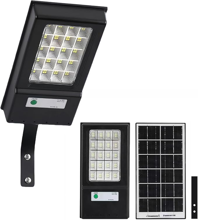 Solar Street Light Outdoor 2000LM, 6500K LED Floodlight with Motion Sensor, Dusk to Dawn Security Lighting, IP67 Waterproof Solar Powered Light for Yard, Garden, Driveway (1 Pack)