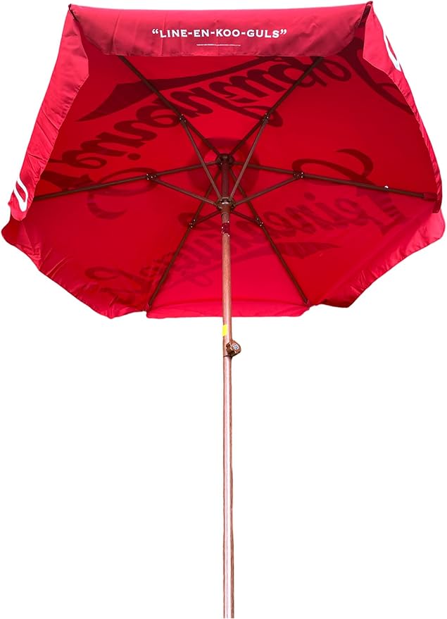 Leinenkugels Market Shade Umbrella | 7ft x 6 | Wood Pole