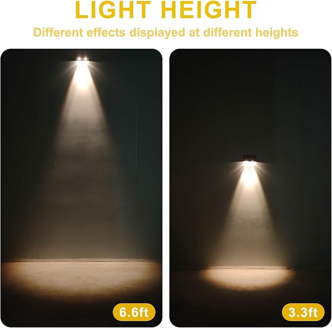 Solar Lights Outdoor for Wall, Mailbox, Address, Sign, House Number, Fence | 3000K Warm White Lighting Downlights Outdoor Waterproof LED Dusk to Dawn Small Convex Lens Solar Powered 2 Pack