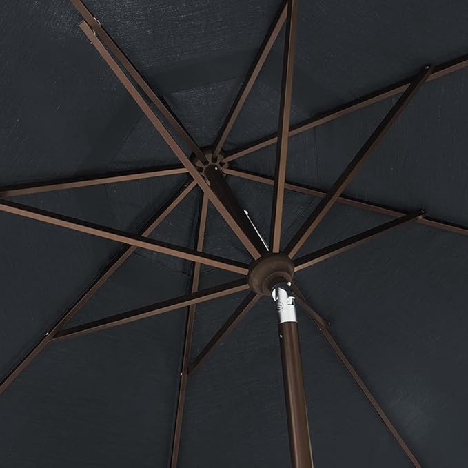 EliteShade USA 10-Year-Non-Fading 10Ft Market Patio Umbrella, UPF 50+ UV Protection Performance Sun Umbrella, Heavy Duty Commercial Grade Outdoor Table Umbrella with Crank & Tilt, Windproof Vented Top for Garden, Pool, Deck and Outdoor Playsets, Black