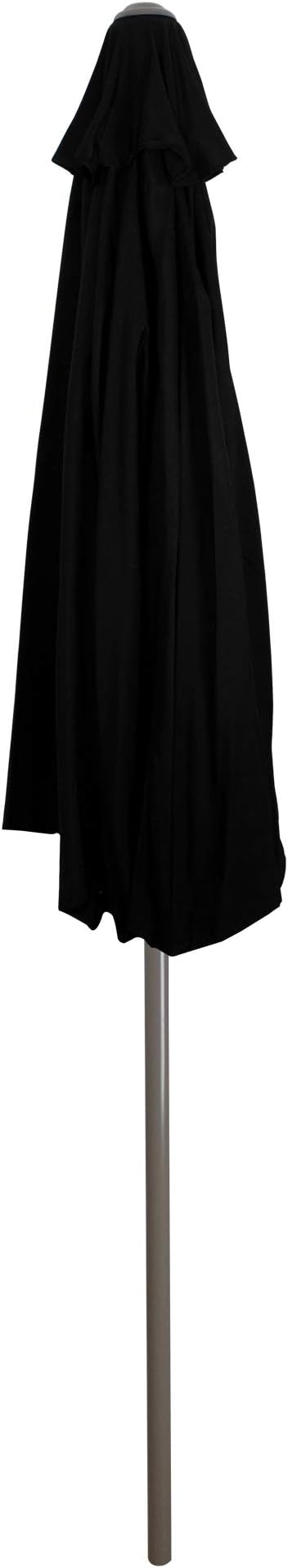 Northlight 9ft Outdoor Patio Market Umbrella with Hand Crank and Tilt, Black