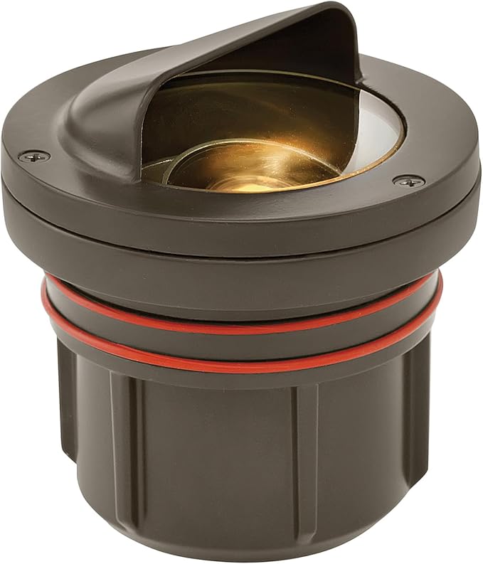 Hinkley Landscape Lighting Shielded Well Light – Highlights Important Landscape Features and Surfaces and Increases Home Security, Bronze Finish with Shield Cover to Protect Light, 15708BZ