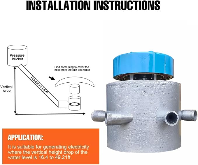 High Power Hydro Generator 3KW 110V-230V Mini Hydro Generator With Monitoring TV Lighting Computer Outdoor