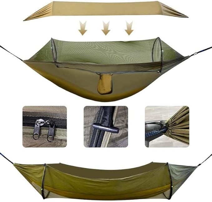 Camping Hammock, Portable Hammock with Tree Straps, Double Hammock for Backyard/Beach/Travel