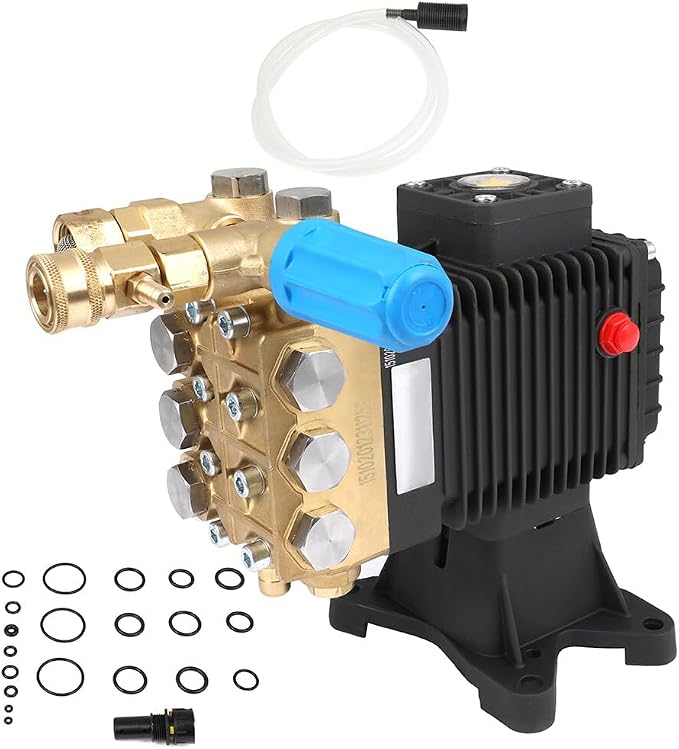 SCITOO 1" Shaft Horizontal Pressure Washer Pump, MAX 4000 PSI @ 4 GPM, Repalce for Most Parts Pressure Washers with Horizontal Engines