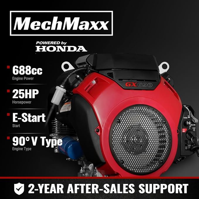MechMaxx 36" MAX Portable Sawmill, 25HP 688cc HONDA GX690 V-Twin Engine, 35" Board Width, 20' Track Length, (10 x Blades Included),Model SM36HMAX