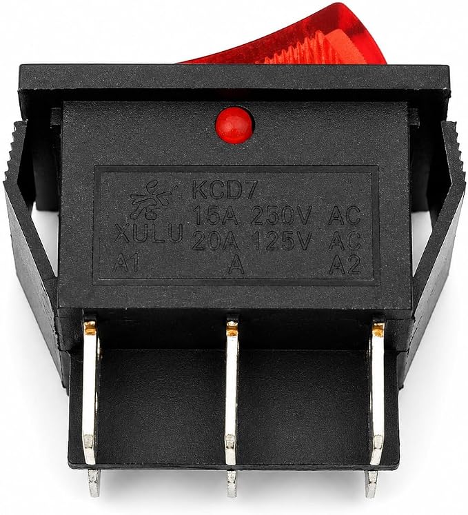 Direct Replacement 6 Pin On Off Black Switch Rocker for Predator 1800W 4000W 4375W 6500W for Champion 3500/4000W Open Frame Inverter Generator for Generac 0H3375028 Manual Recoil Start