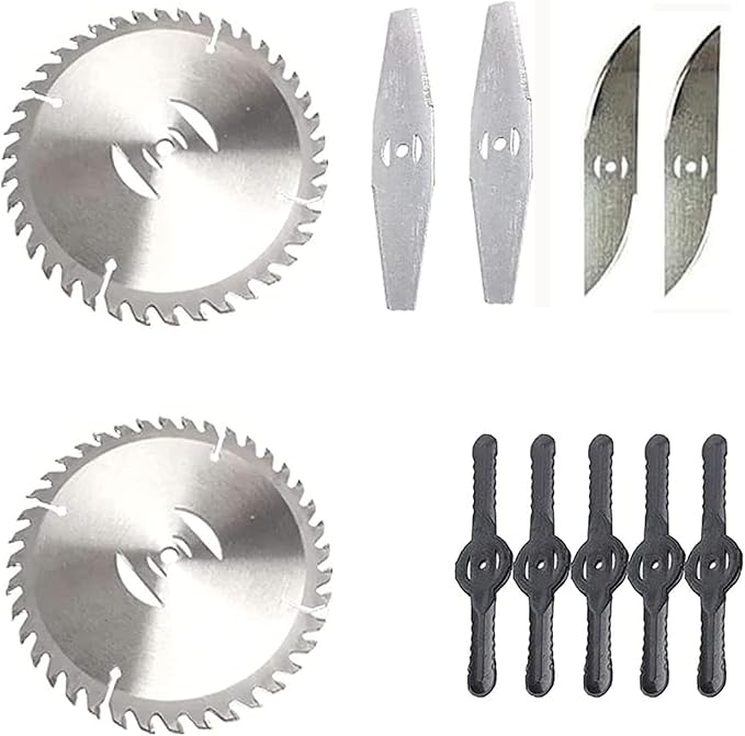 Replacement Blades,Electric Battery Powered Weed Wacker Attachments,Brush Cutter Trimmer Head，3 Kinds of Adjustable Blades,Garden Trimmer Accessories