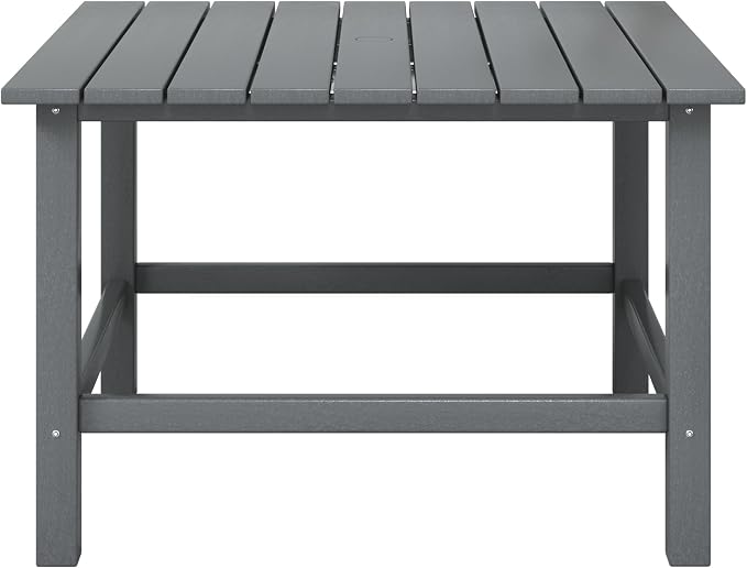 WestinTrends Malibu Kids Outdoor Patio Furniture HDPE 31" Wide Square Dining Table, Gray
