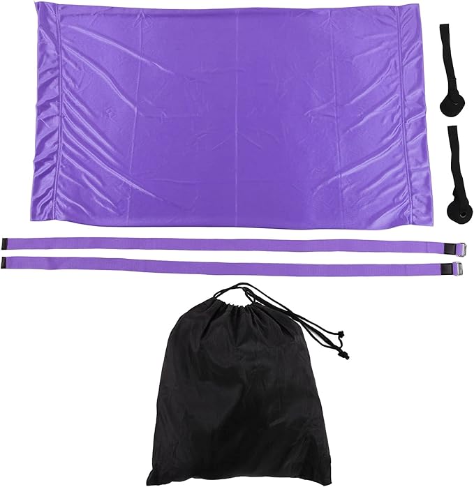 Yoga Hammock Handstand Split Leg Stretchable Aerial Yoga Swing, Adjustable Portable Elastic Hammock with Door Anchors and Straps for Home Gym Yoga Training (Purple)