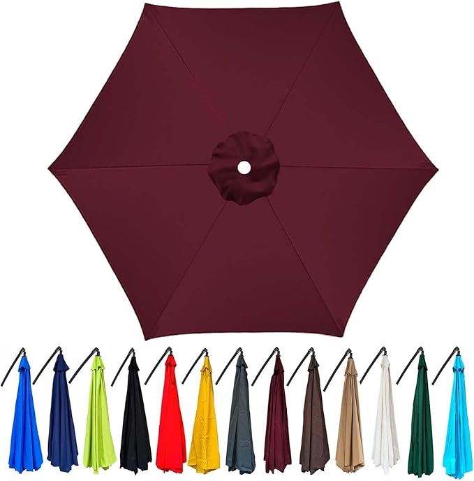 Replacement Umbrella Canopy For Market Table Beach Pool Umbrella Replacement Top Cover Patio Parasol Replacement Canopy Cover 6.5ft 7.5ft 9ft 10ft