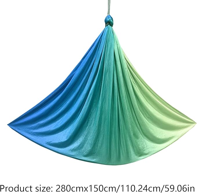 Aerial Hammock, Durable, Portable, Silk – Yoga Swing Set Fitness, Stretch Portable Equipment Indoor, Gym Exercise Adults Women Men | Indoor Gym Exercise Adults Women Men Kids Versatile