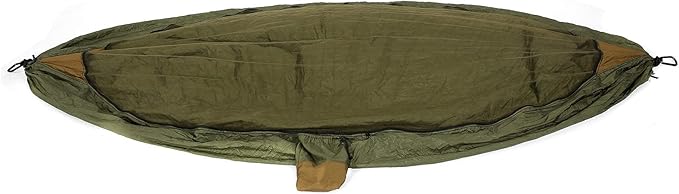 Camping Hammock with Mosquito Net,Single Hammock,Camping Hammock Lightweight, Nylon Camping Bed Net Swing 280x140cm (Military Green + Camel Color)