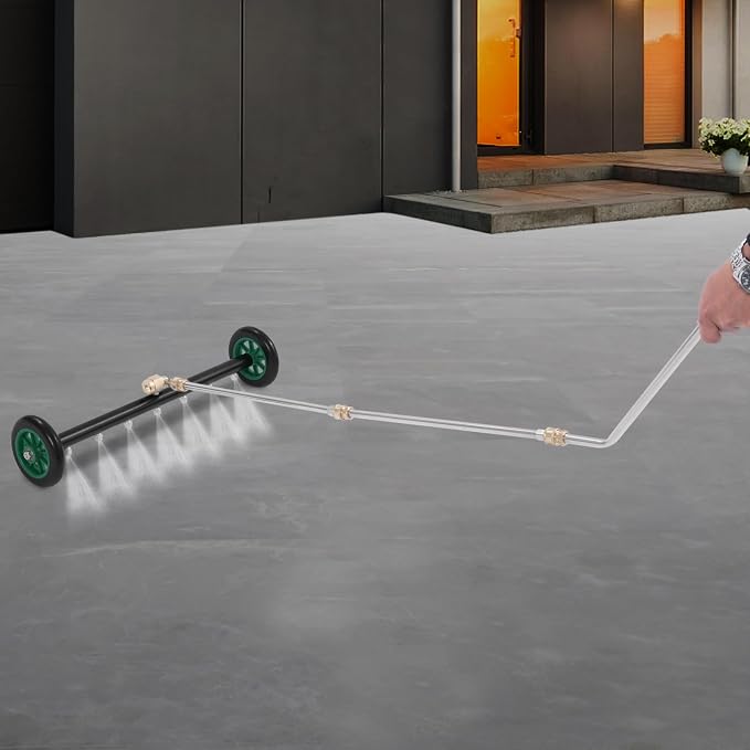22in Ressure Washer Water Broom, 2 in 1 Pressure Washer Attachment W/ 7 Nozzles, Under Car Pressure Washer Attachment, Universal 1/4 Connector, 4000 Psi for Removing Mud & Sediment Deposits. (Green)