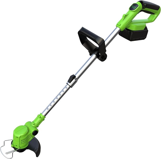 Electric Weed Wacker Cordless, Battery Powered Weed Eater String for Makita Battery, 21V Electric Weed Eater, for Lawn, Bush Trimming(with 2 x 4.0Ah Batteries and Fast Charger Included) (huang1)