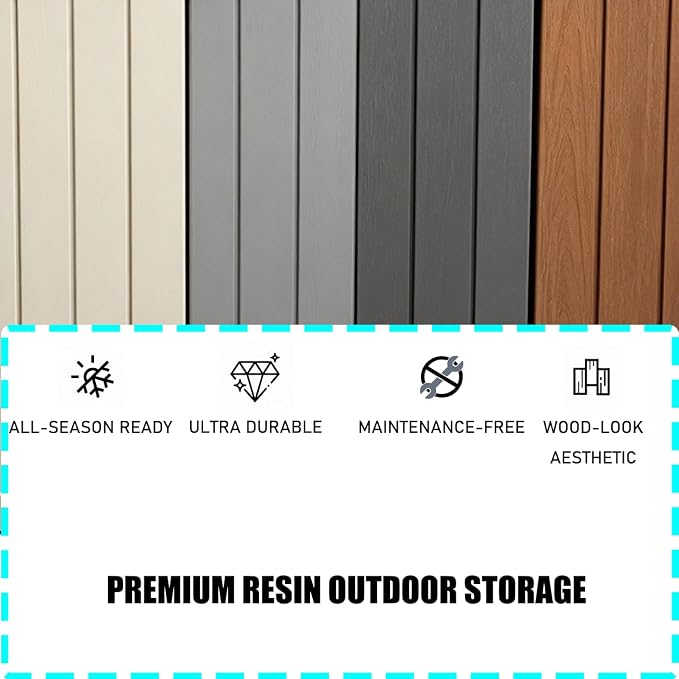 Outdoor Storage Solution with Deck Box Design, Multi-purpose Patio Furniture for Garden Tools, Shoe Storage & Cushions, Strong Storage Bins with Lids Style (brown)