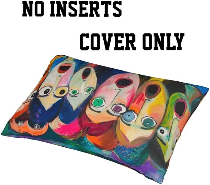Outdoor Pillows Waterproof Set of 2 Outdoor Pillow Covers 16x24 Inch, Abstract Throw Pillows Face Pillow Covers, Summer Garden Decorative Pillows Outdoor Pillows for Patio Furniture Home Decor -hs432