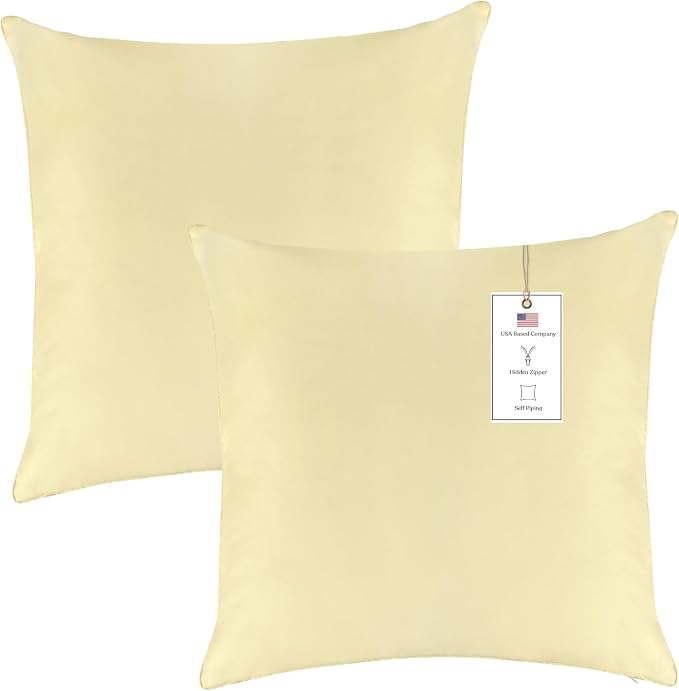 A1 HOME COLLECTIONS A1HC Luxurious Outdoor Waterproof Pillow Covers 20x20 Inches (Pack of 2, Pale Leaf), Throw Pillow Covers for Pool Areas, Garden, Sofa, Chairs, Beds, Tent, Patio