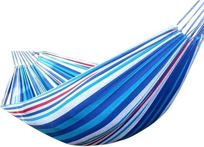 Camping Hammock Bed Cotton Canvas Garden Hammock Outdoor Hammock Portable Travel Swing Hang Bed Hamacks for Outdoor Garden Yard Hiking Hammock Swing (Color : B, Size : 200 * 150cm)