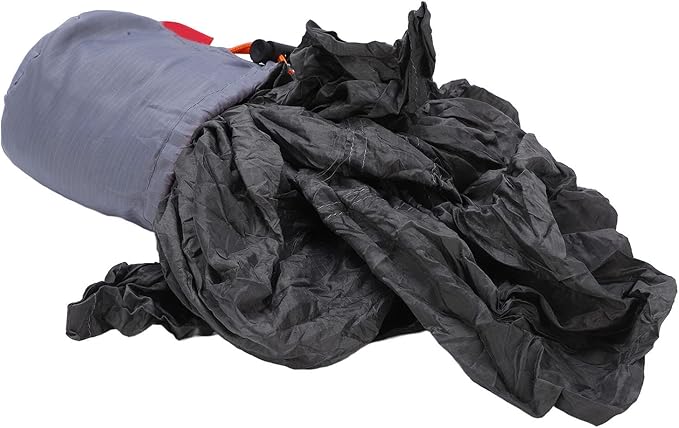Portable Parachute Camping Hammock, Lightweight Outdoor Hammock with Aluminum Snap Hooks and Storage Bag for Hiking, Travel, and Picnics, 200kg Load Capacity (Grey)