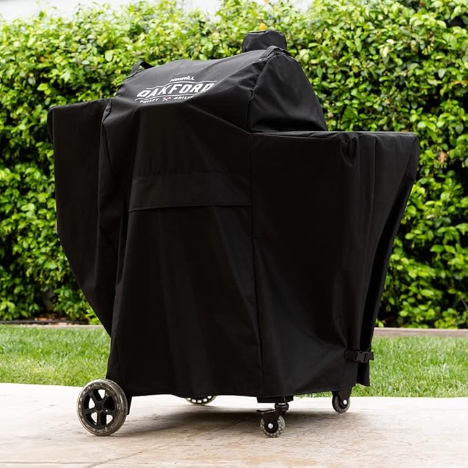 Oakford 580 Pellet Grill Cover, Designed for Oakford Wood Pellet Grill 910-05001 with Vented Mesh Panels, Quick Release Buckles, Heavy Duty Polyester, Water-Resistant Coating, 49"x21"x44" - 700-05001