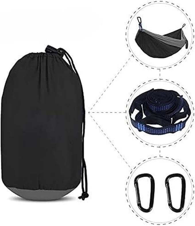 Hammock Lightweight Portable Double & Single Hammock with Tree Straps, Camping Gear for Outside Backpack Travel Hamock Outside(270x140 cm)