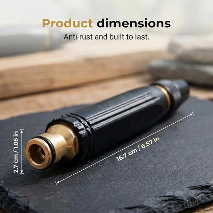 High Pressure Power Washer Nozzle with Connector Set, Garden Hose Pressure Washer, Sturdy Cleaning Accessory for Car Washing and Outdoor Cleaning (1 Set)
