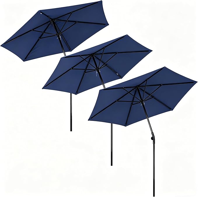 Yescom 7.5ft Outdoor Bistro Market Table Umbrella for Restaurant Cafe Rental Patio 250th Celebration Lawn Party Event Shade Yard Deck Railing Parasol