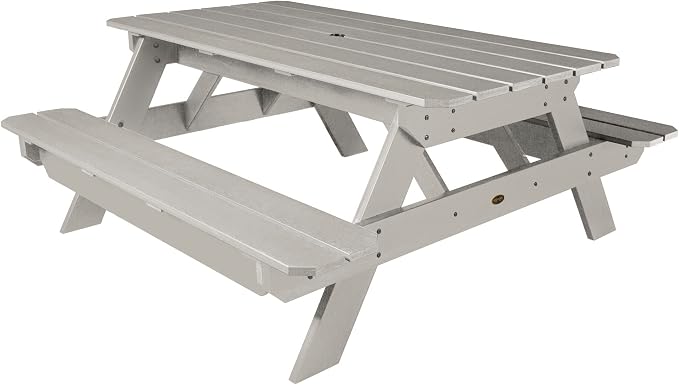 Highwood Professional Commercial Grade National Picnic Table, Harbor Gray