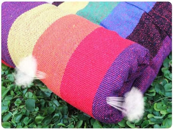 Camping Hammock Bed Cotton Canvas Garden Hammock Outdoor Hammock Portable Travel Swing Hang Bed Hamacks for Outdoor Garden Yard Hiking Hammock Swing (Color : B, Size : 200 * 150cm)