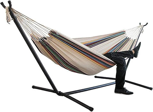 Camping Hammock Bed Camping Hammock with Stand Home Indoor and Outdoor Portable Detachable Folding Swing for Ideal for Beach Travel Hammock Swing (Color : 1)