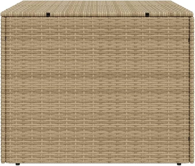Garden Storage Box Outdoor Deck Box 76.9 Gal Mix Beige PE Rattan with Water-Resistant Bag, 31.5"x29.5"x23.2" Weather-Resistant Patio Furniture for Poolside Gardening Tools Cushions Storage
