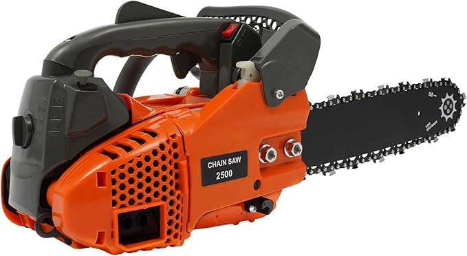 12Inch Gas Chainsaw, 2-Stroke 1.22HP Engine Handheld Gas Power Chain Saw with Air-cooled, Pull Start Petrol Saws Set for Wood Cutting, Garden Pruning, Forest Logging, 9000RPM