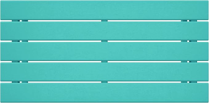 WestinTrends Malibu Outdoor Coffee Table, 35" x 17.5" All Weather Poly Lumber Patio Adirondack Coffee Table for Garden Lawn Porch Balcony, Turquoise