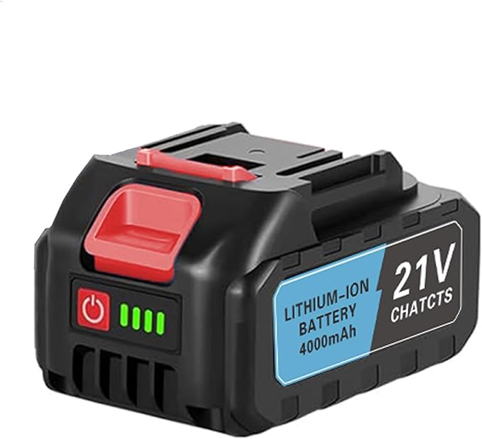 Batteries for Portable Cordless Pressure Washer，21V 4000mAh lithium battery with power display, compatible with other battery-powered tools, cutting saws, and electric drills with the same interface.