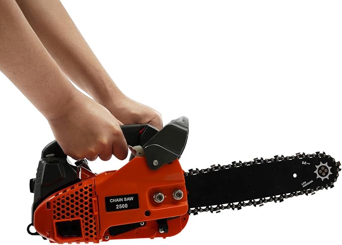 20inch Gas Chain Saw, 3.49HP 58CC 2-Stroke Gasoline Powered Chainsaw, 9000RPM Air Cooled Pull Start Gas Chainsaw Petrol Chain Saw with Safety Lock & Automatic Return for Wood Cutting, Trees