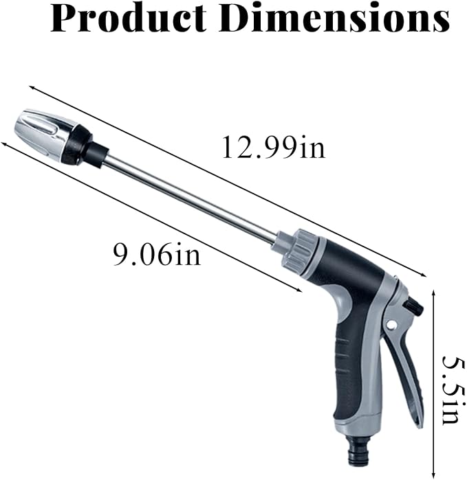 High-Pressure Pressure Washer with 360° Rotation and Three Spray Modes for a Powerful Water Jet,Ideal for Car Washing, Garden Watering, and Patio Cleaning,Compatible with All Types of Garden Hoses