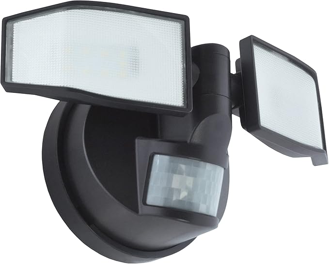 Good Earth Lighting LED Motion Activated Battery-Operated Security Flood Light - Bronze, 5000K, auto Shut Off, IP65, 400 Lumens