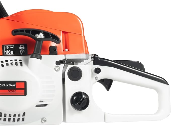 Gas Chainsaw 20 Inch, Gas Powered Chainsaw with 52cc 2-Cycle Single Cylinder Engine, Petrol Handheld Cordless Chain Saw with Air-cooled Syestem for Tree Cutting Wood Branch