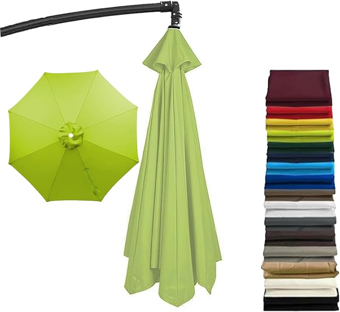 11ft Umbrella Replacement Canopy, Patio 8 Ribs Sun Umberlla Cover UV 50+ Protection Waterproof Cantilever for Garden, Backyard, Pool
