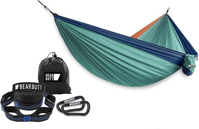 Bear Butt Double Camping Hammock and Bear Butt Kodiak Hammock Straps Bundle