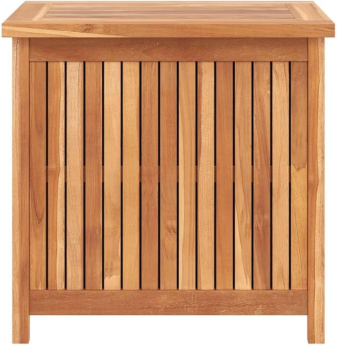 Patio Garden Storage Box, Outdoor Storage Box Deck Box, Entryway Storage Box, Outdoor Storage Organization Box for Garden Balcony Yard, 23.6"x19.7"x22.8" Solid Wood Teak,-627